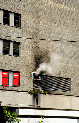 An external poisonous building ventilation system, releasing whi
