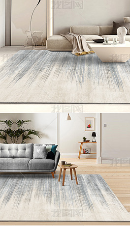 现代轻奢简约抽象ins入客厅玄关床边地毯地垫