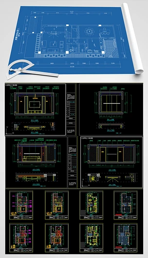全套新中式别墅CAD施工图