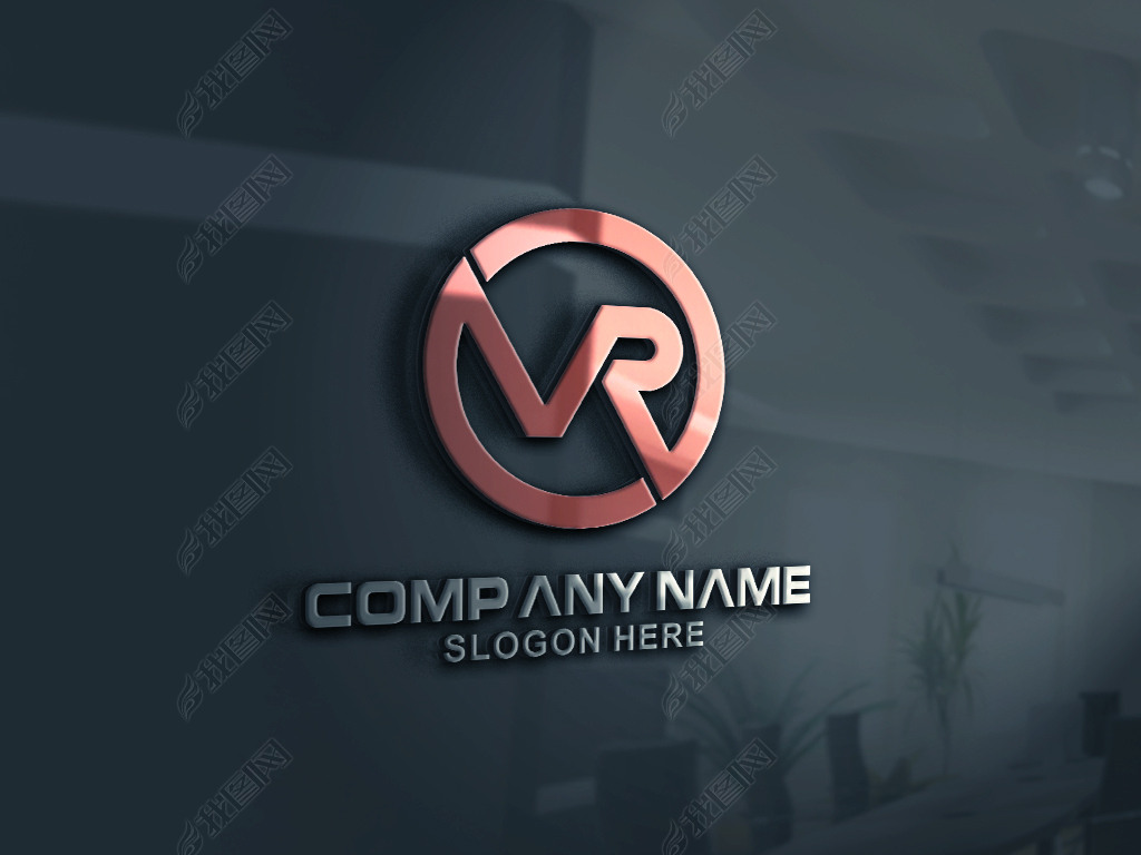 原创vr字母logo版权可商用