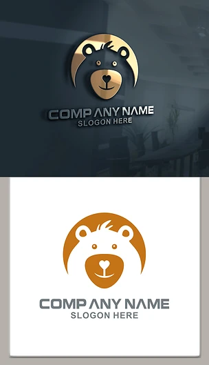熊头图案logo