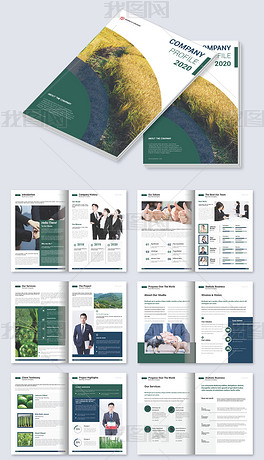 InDesign模板-企业杂志内页排版画册