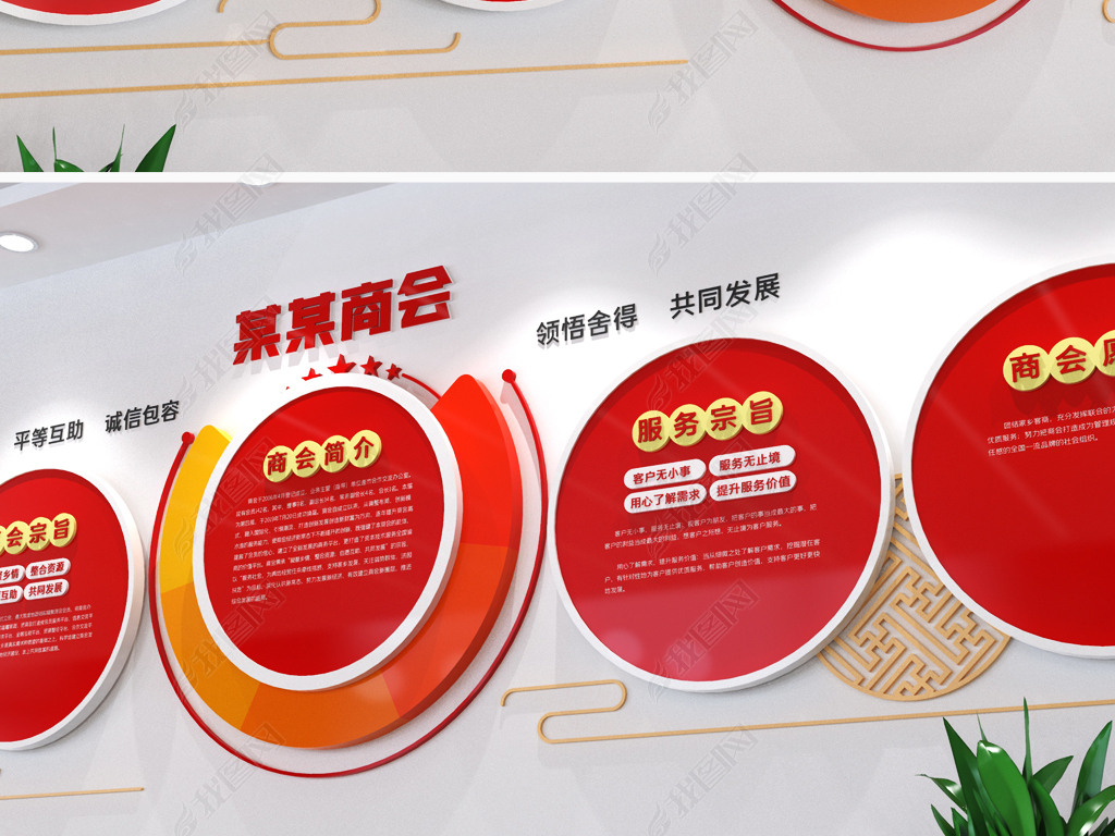 商会文化墙商会宗旨文化墙协会文化墙