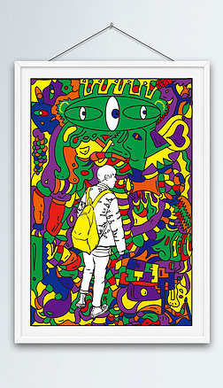 对比色装饰画|对比色独特风格潮流个性装饰画