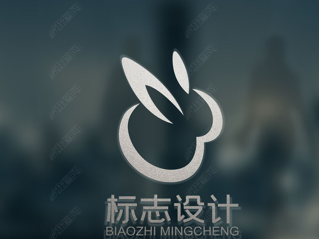 原创b兔子食品logo标志商标版权可商用