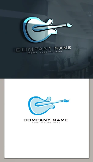 吉他音乐logo