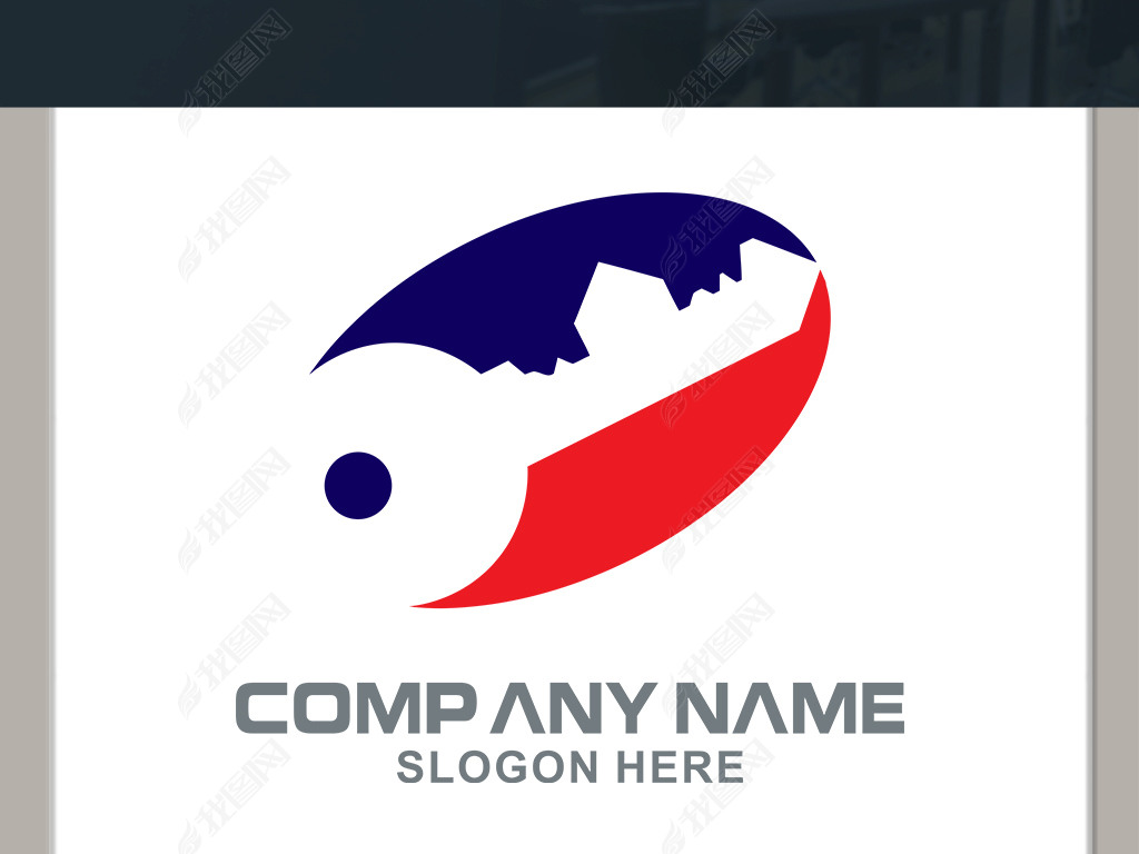 原创钥匙图案logo版权可商用