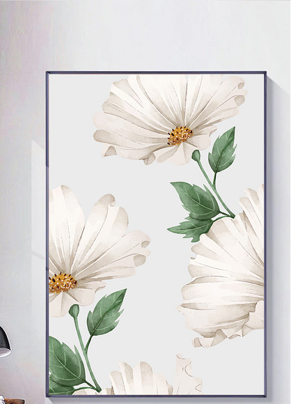 现代简约小清新植物花卉田园北欧装饰画