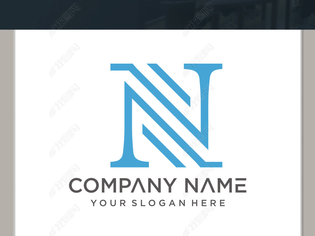 n字母标志logo