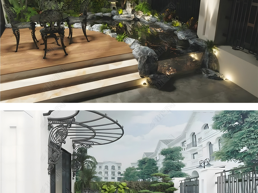 别墅景观3D模型