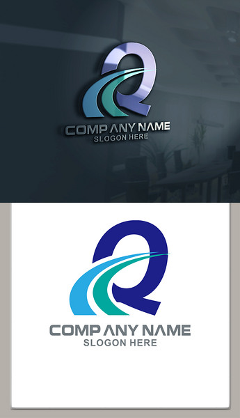 原创q字母道路logo版权可商用