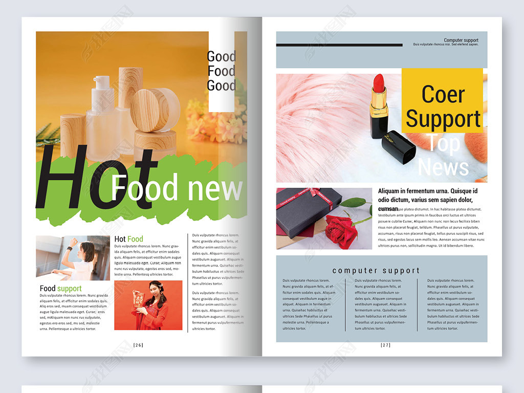 企业杂志内页排版画册ai设计模板