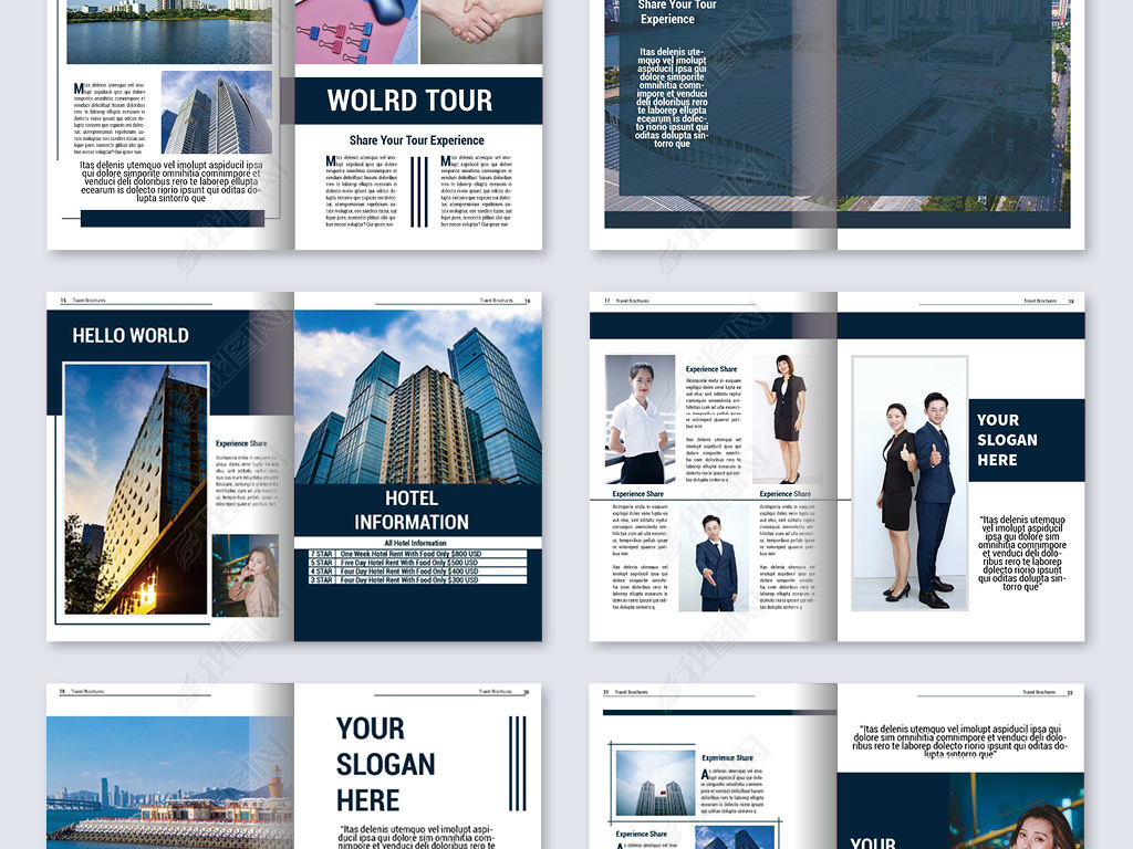 原创干净时尚的a4公司环境介绍手册ai排版模板版权可商用