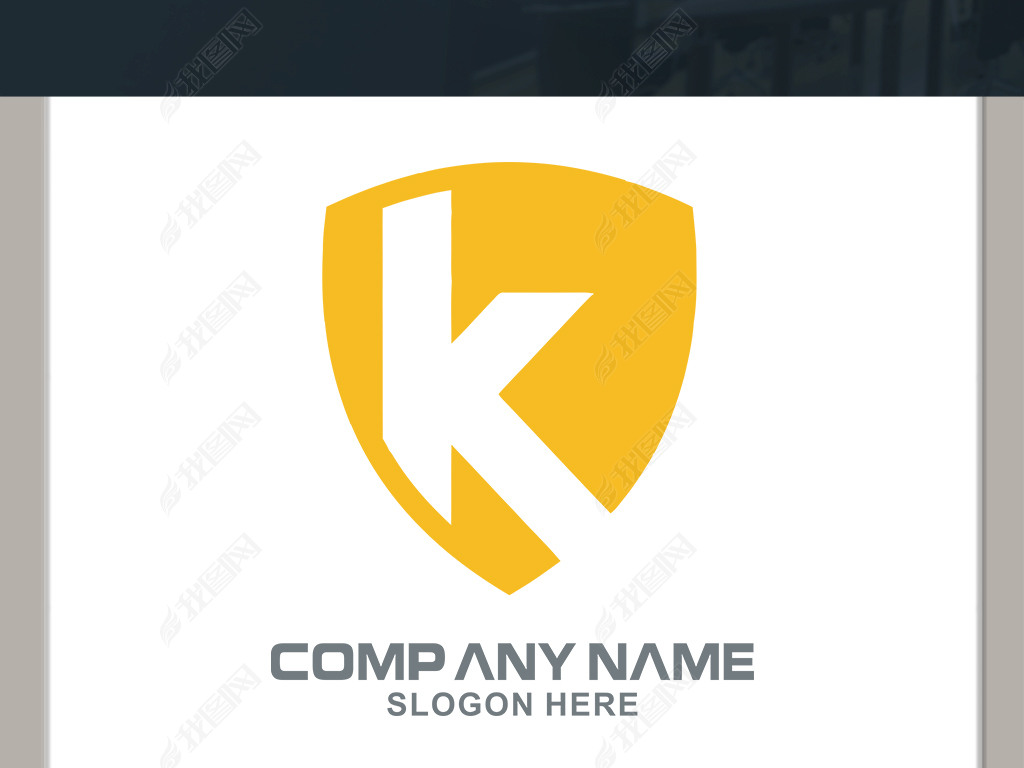 k字母盾牌logo