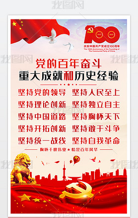 党建党政文化中国共产党百年奋斗历史经验宣传栏