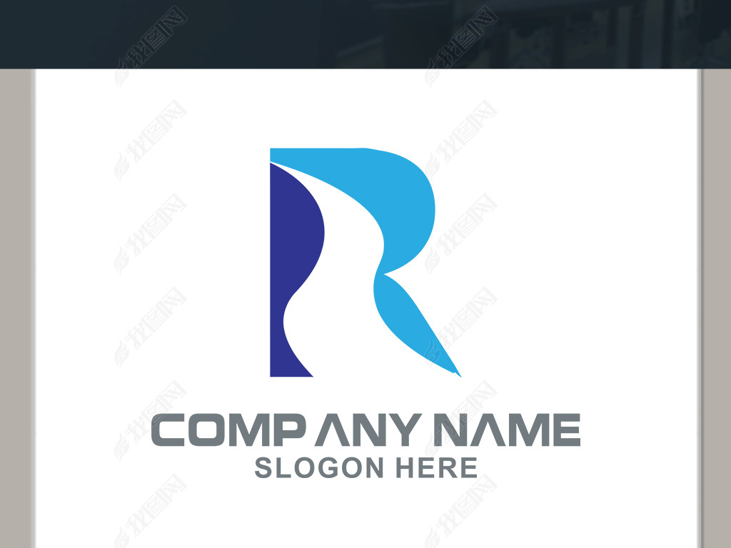 原创r字母logo版权可商用