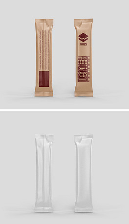 条状冲调饮品咖啡包装袋样机