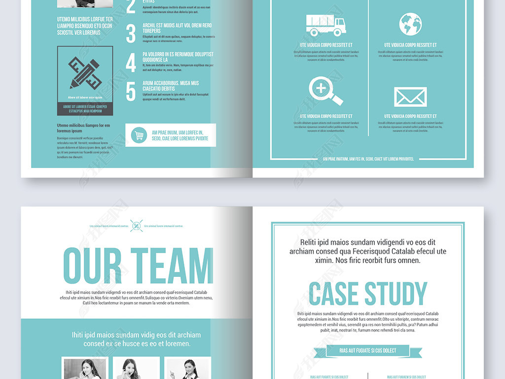 原创现代企业年度报告cdr排版设计模板