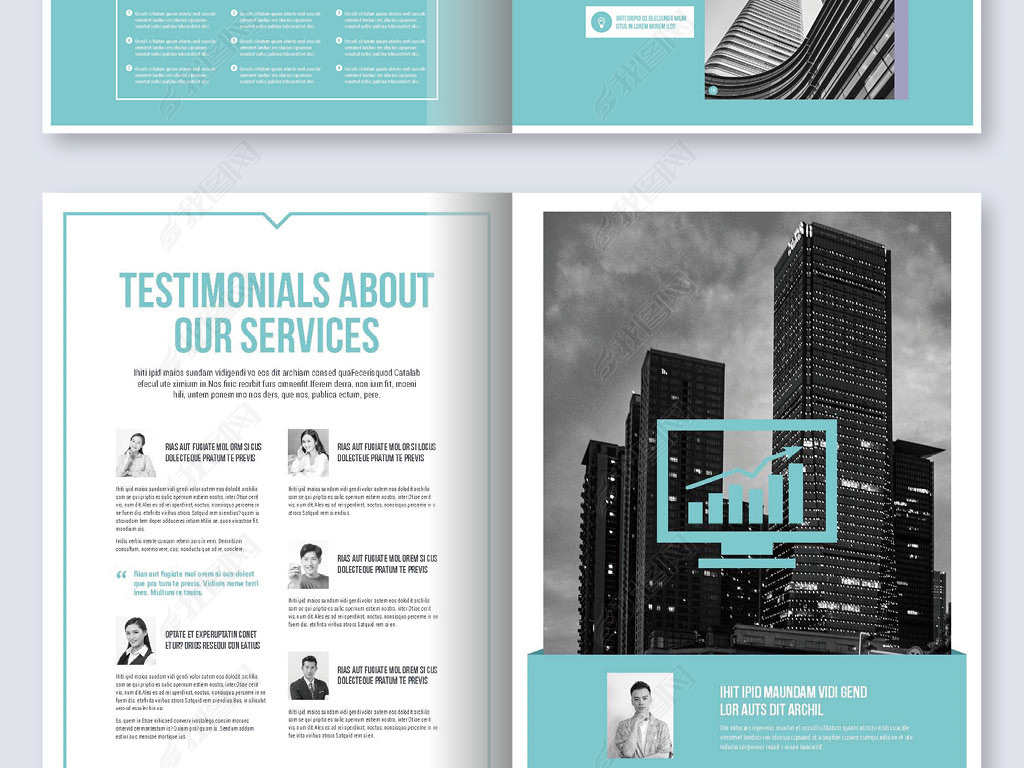 原创现代企业年度报告cdr排版设计模板