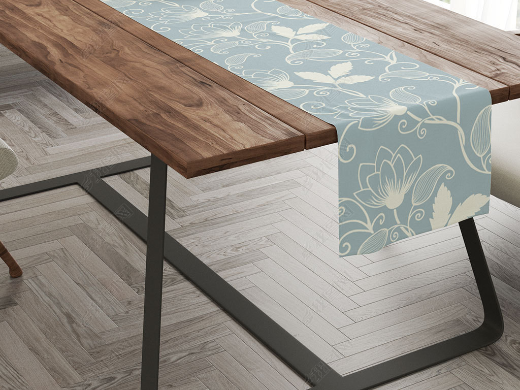 餐厅餐桌餐垫布垫桌布场景样机