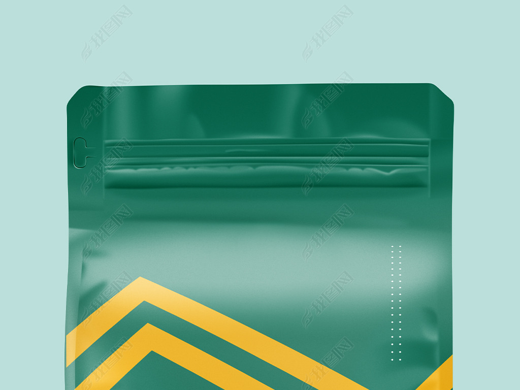 拉链式咖啡豆咖啡粉包装袋设计效果图样机