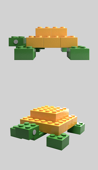 乌龟拼图三维模型