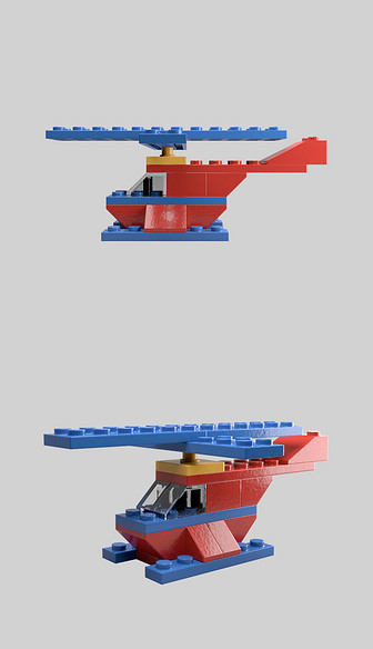 直升飞机拼图三维模型