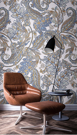 欧式花纹腰果花壁纸图案墙纸背景墙墙布壁画