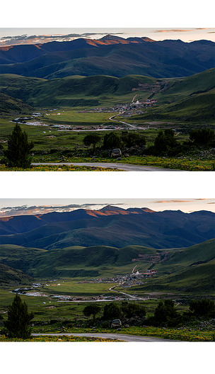 原创甘孜理塘下则通村风光版权可商用