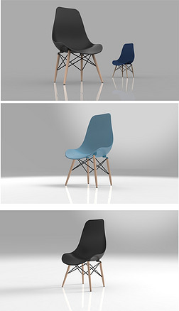 塑胶椅3D模型