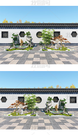 新中式花池景观小品