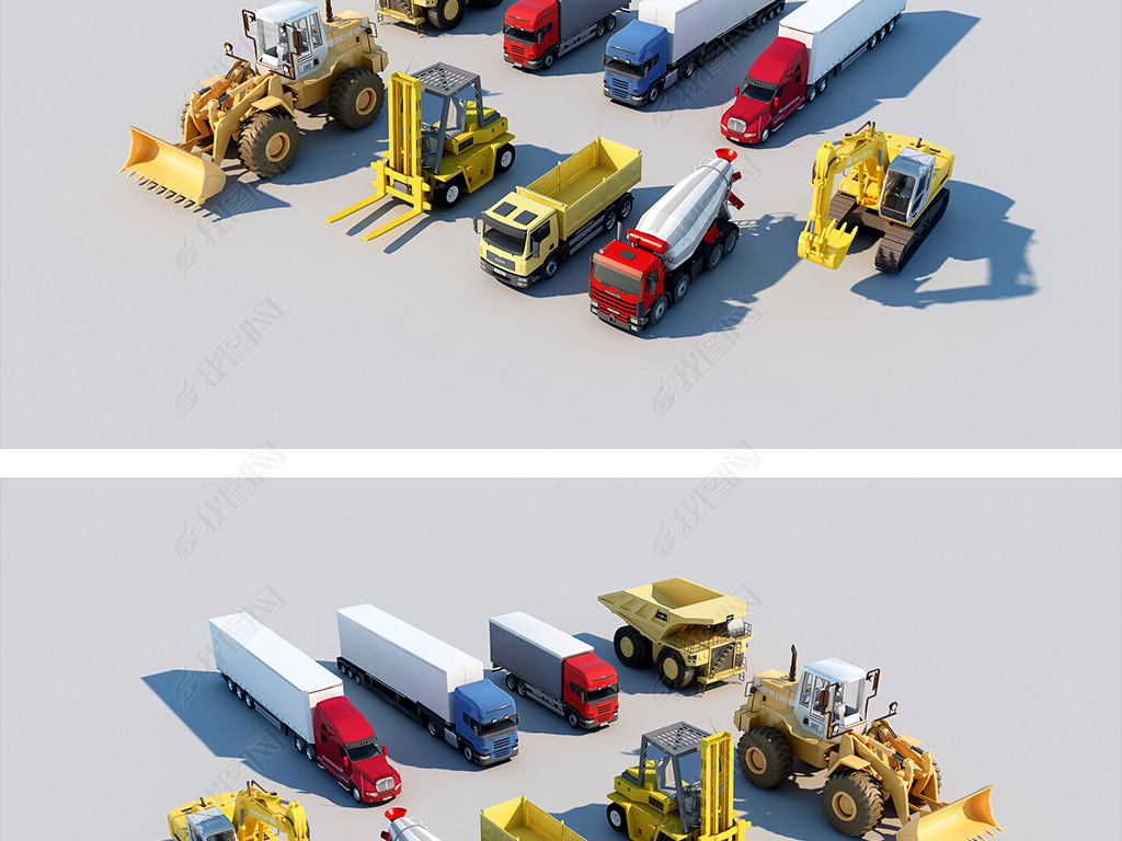 工程车挖掘机罐车铲车装卸车运输车大货车卡车