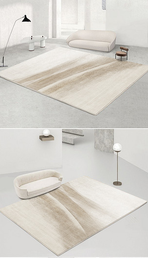 现代简约抽象几何渐变艺术侘寂风地毯地垫设计