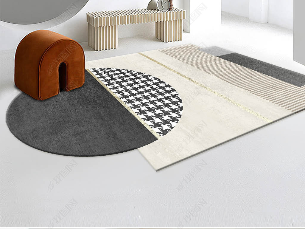 现代简约ins轻奢异形不规则客厅卧室地毯地垫