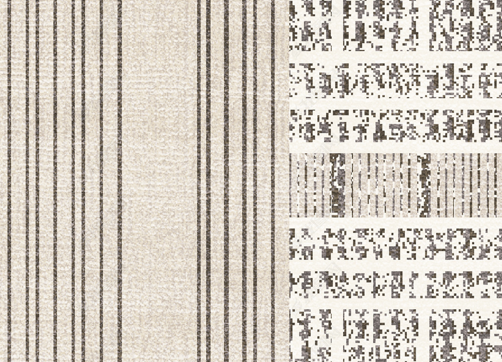 现代简约几何条纹艺术侘寂风地毯地垫图案设计