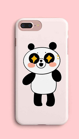 粉色熊猫国宝冬奥会熊猫卡通手机壳图案