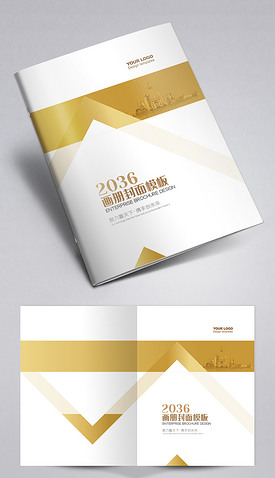 金色企业文化宣传册画册封面设计