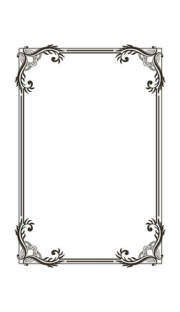 欧式古典文艺花纹花边证书邀请函边框文本框