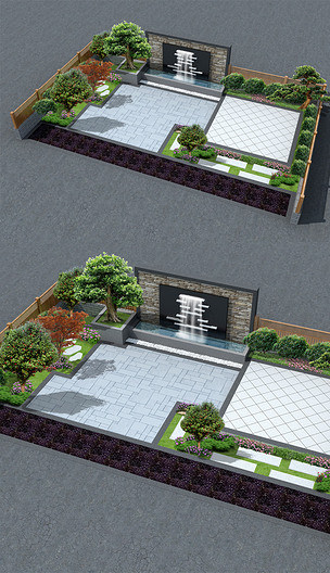 庭院3D模型加PS源文件和高清效果图
