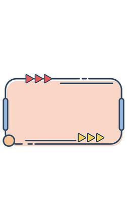 卡通手绘几何边框标题框文本框