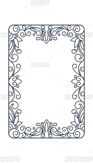 欧式古典花纹花边卡片图案证书邀请函边框