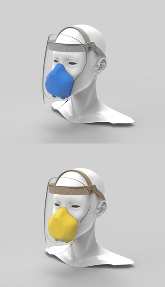 防护口罩犀牛3D模型