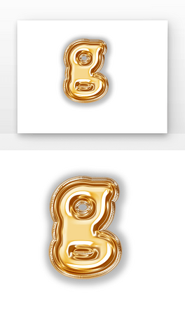 c4d小写字母g气球质感立体字3d渲染元素