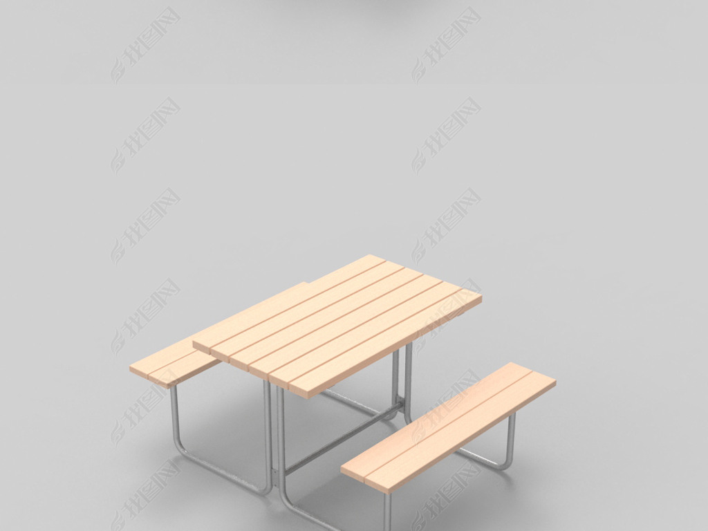 桌椅组合犀牛3D模型