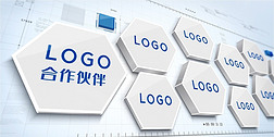 简洁合作企业logo展示ae模板