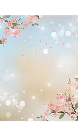 唯美粉红色背景图创意背景|小清新浪漫唯美樱花背景春天花瓣背景图