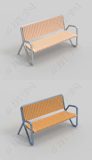 长椅3D模型