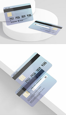高端透明圆角银行卡样机