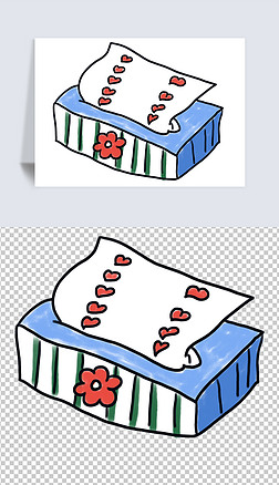 手绘可爱花朵纸巾