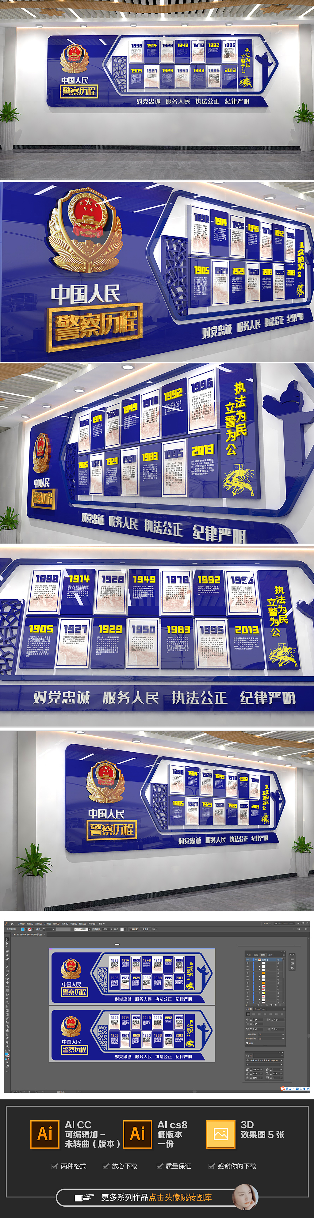 蓝色公安察发展历程光辉人民警察发展历程